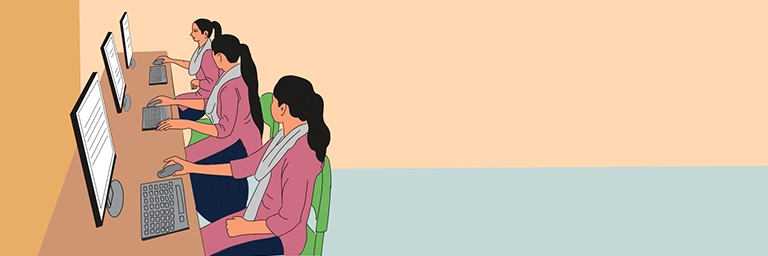 Illustration representing livelihood development initiatives, focusing on community empowerment and sustainable growth.