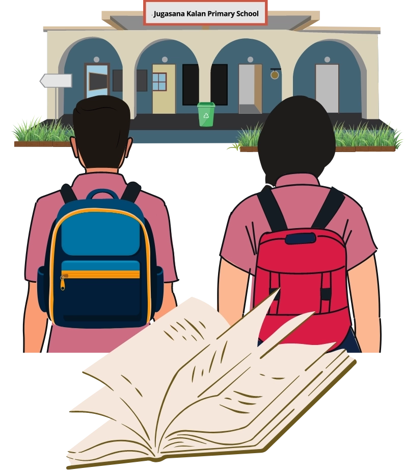 Nurturing Young Minds Through the Joy of Reading Illustration of a young boy reading a book, symbolizing the power of education and learning.