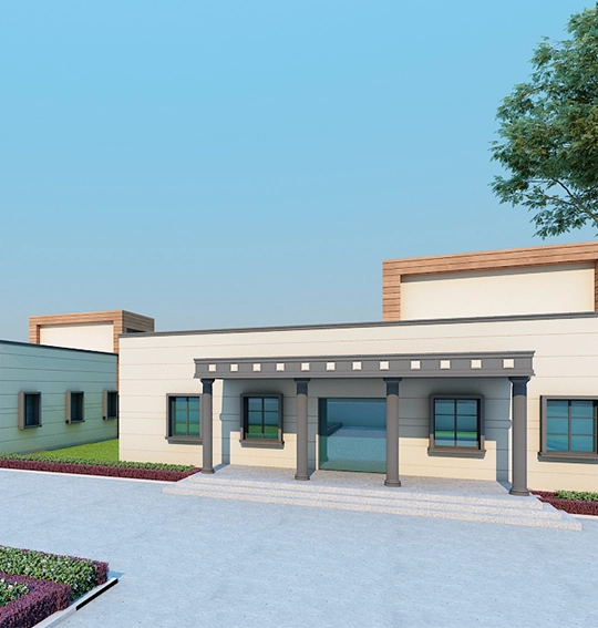 Illustration representing social development initiatives focused on improving community well-being in rural areas